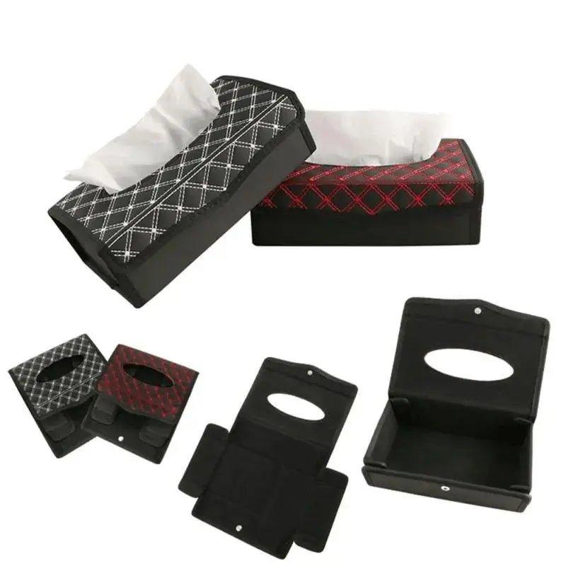 Housse De Boîte à Mouchoirs Rectangulaire LAMOTI Avec Plateau - Cuir Synthétique, Fermeture Magnétique, Noir Boîte à Mouchoirs Design élégant Housse De Boîte à Mouchoirs Rectangulaire LAMOTI Avec Plateau - Cuir Synthétique, Fermeture Magnétique, Noir Boîte à Mouchoirs Design élégant