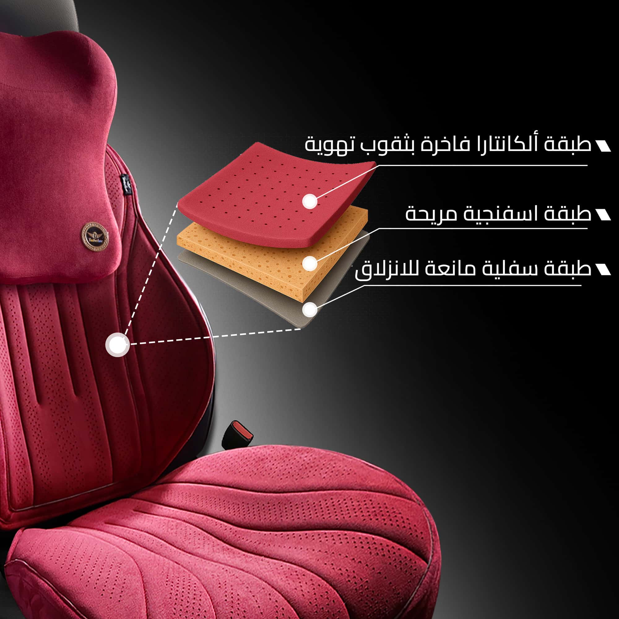 Comfort Drive - Housse de Siège Premium en Alcantara Respirant