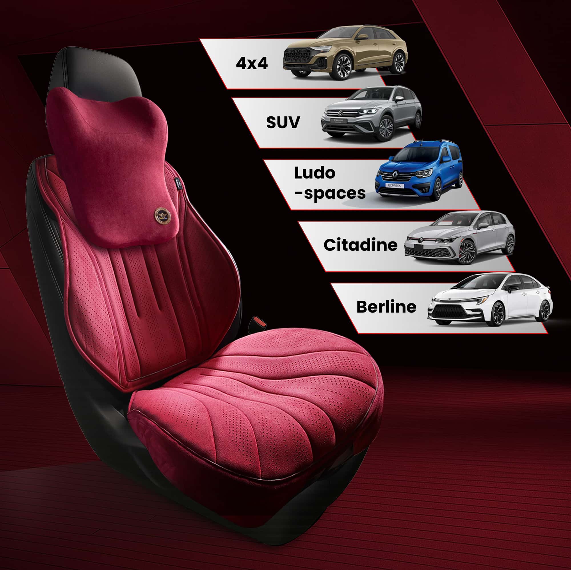 Comfort Drive - Housse de Siège Premium en Alcantara Respirant