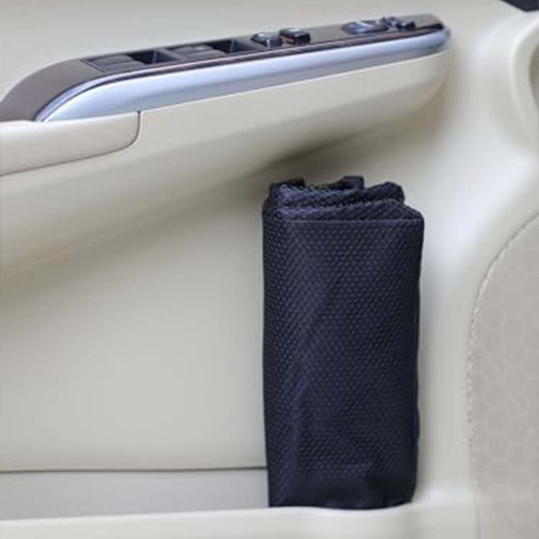 Lusso Gear Poubelle De Voiture Vinyle Étanche 7,5 Litres - Grande Capacité Avec Couvercle à Rabat