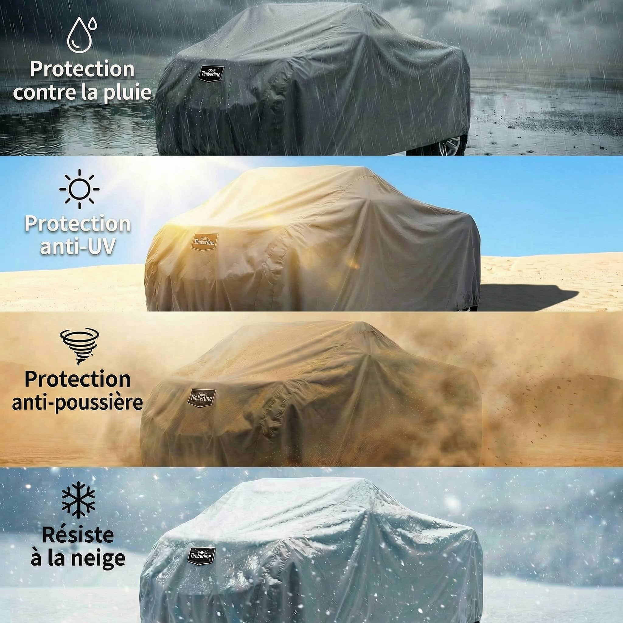 Bâche QUAD X-TREME Protect™ – Protection Totale 4 Saisons Haute Résistance