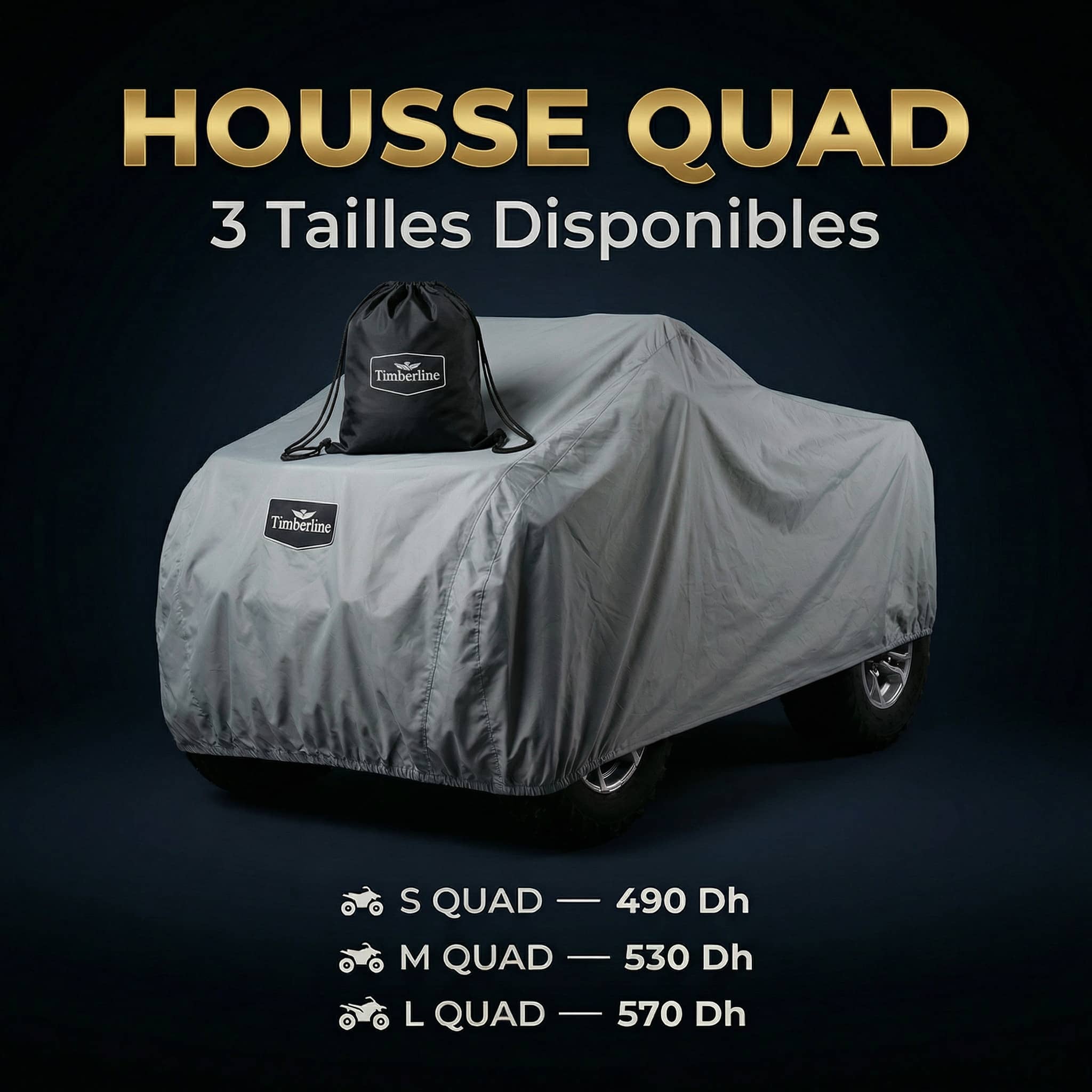 Bâche QUAD X-TREME Protect™ – Protection Totale 4 Saisons Haute Résistance