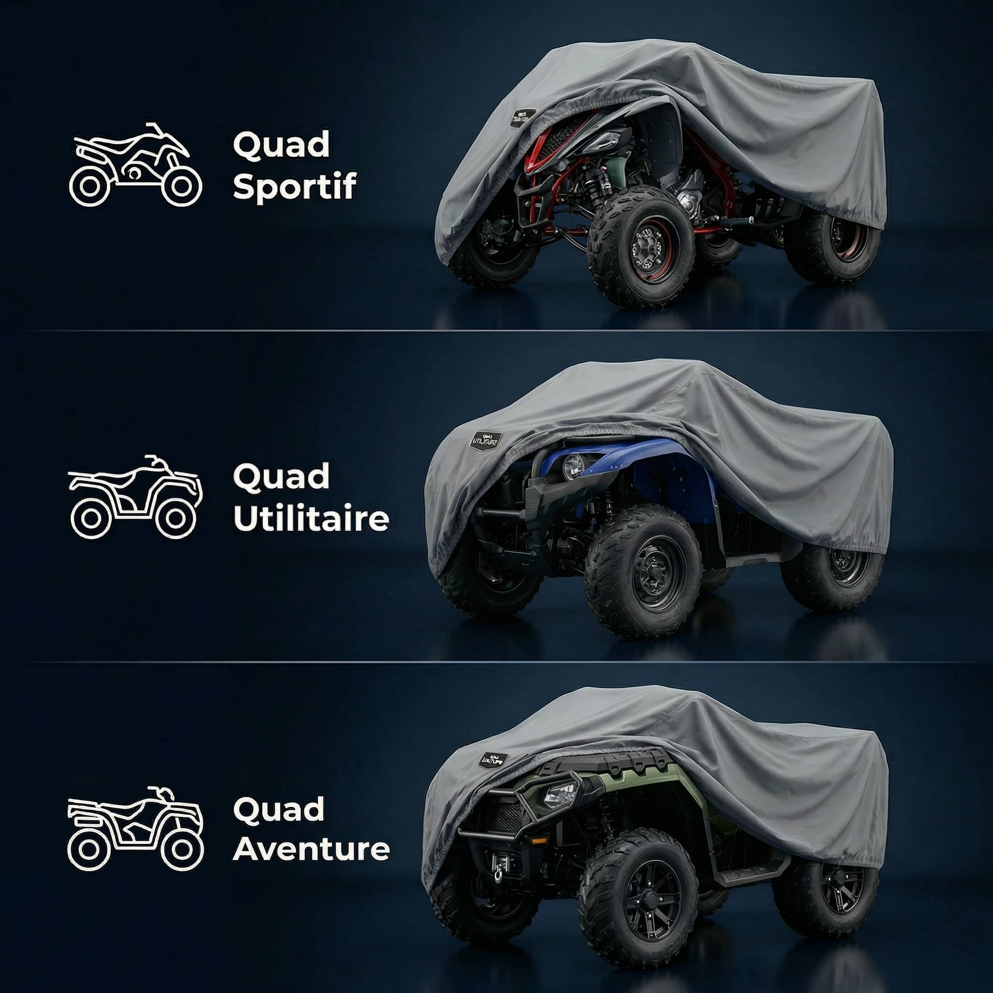 Bâche QUAD X-TREME Protect™ – Protection Totale 4 Saisons Haute Résistance