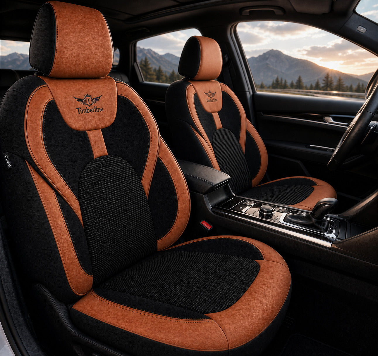Housses De Siège Kodiak Series™ – Alcantara Perforée, Cuir & Tissu Jacquard Respirant