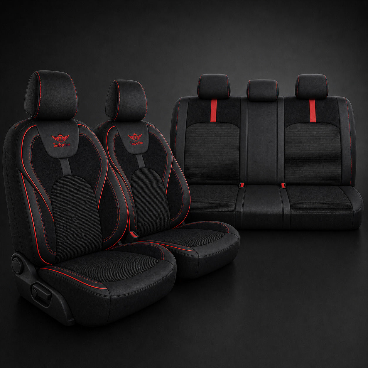 Housses De Siège Kodiak Series™ – Alcantara Perforée, Cuir & Tissu Jacquard Respirant