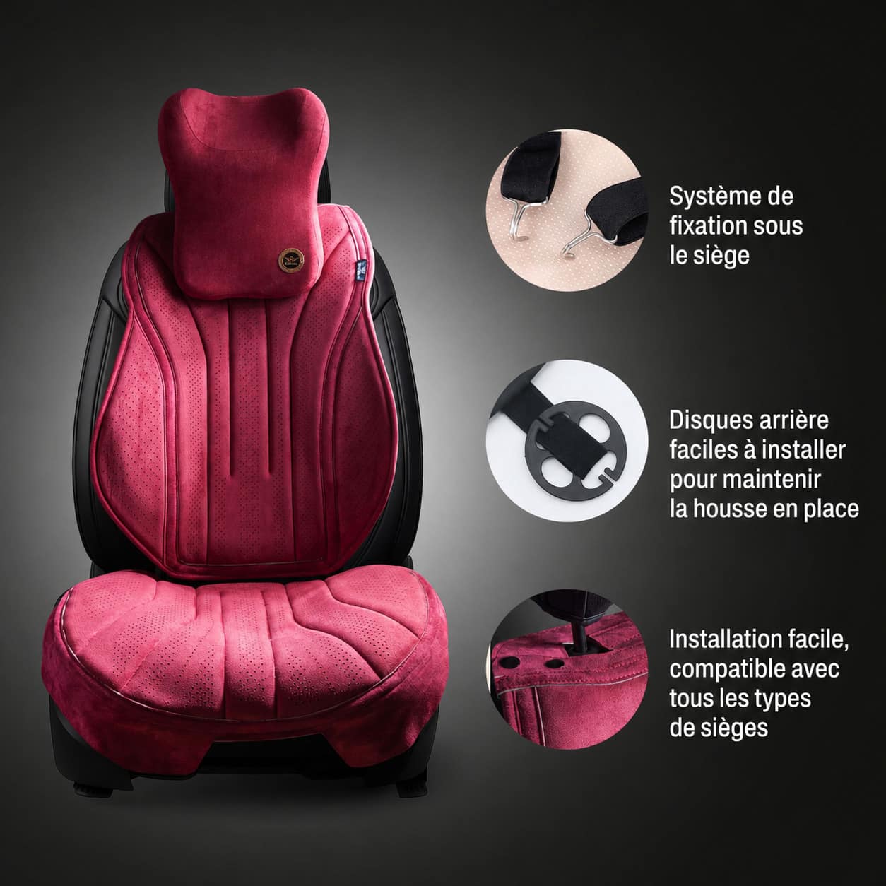 Comfort Drive - Housse de Siège Premium en Alcantara Respirant