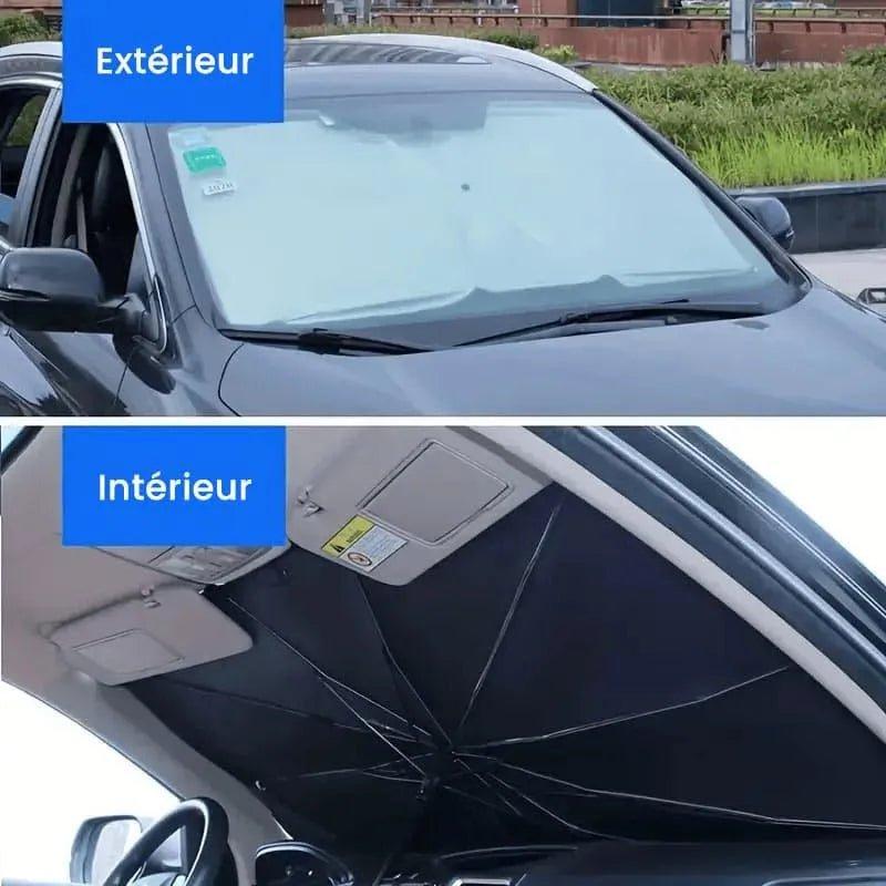 Pare-Soleil Voiture 145x80cm + Sac Rangement - Protection Thermique Et UV