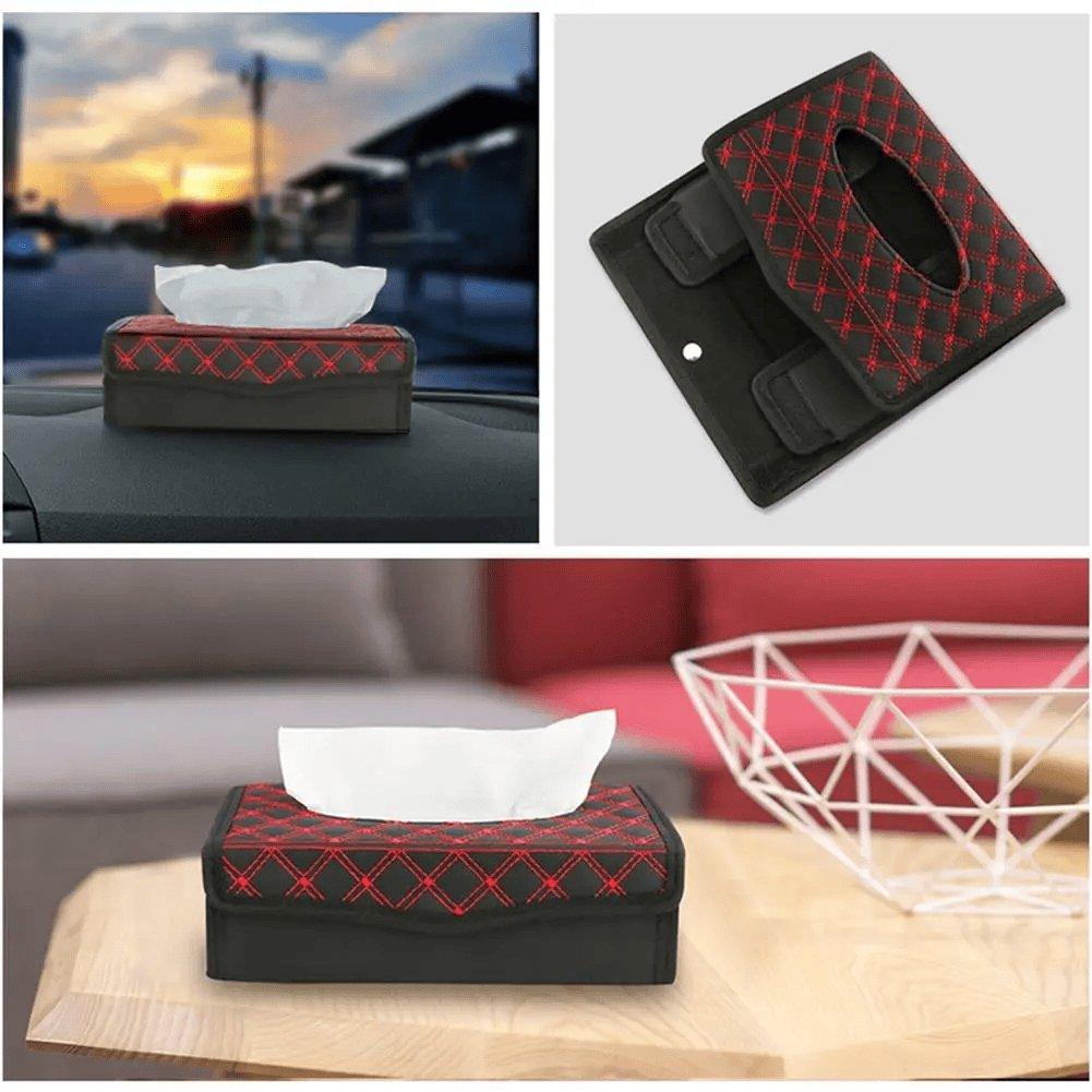 Porte-Mouchoirs Rectangulaire en Cuir pour Voiture - Timberline